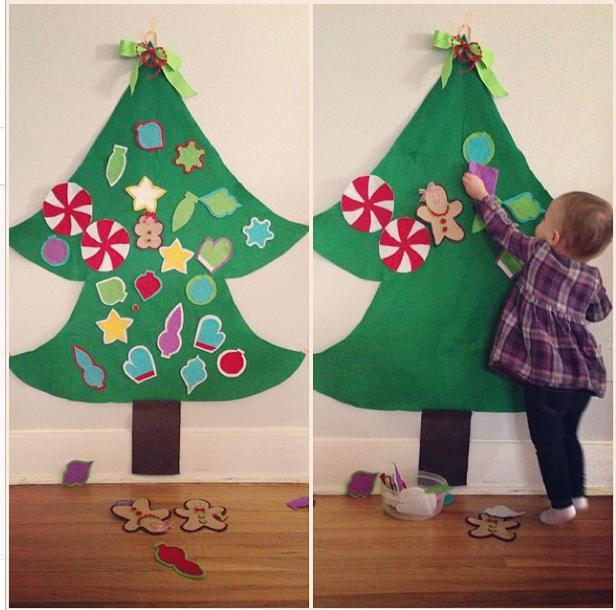 सरल पैटर्न: क्रिसमस का पेड़ लगा और कपड़े