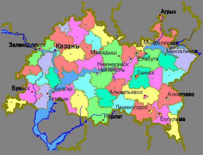 जनसंख्या द्वारा तातारस्तान गणराज्य की सूची